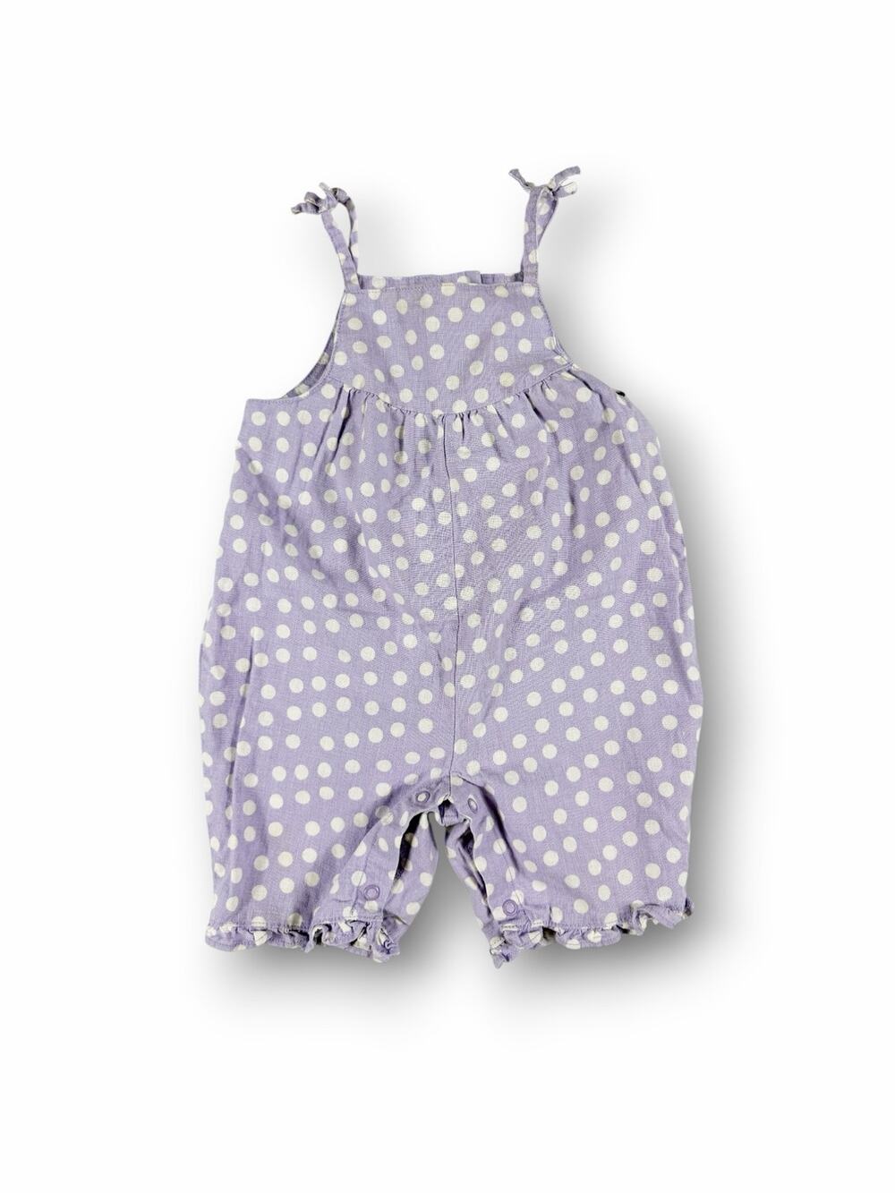 Next Lavender Polka Dot Linen Blend Romper 9-12 months